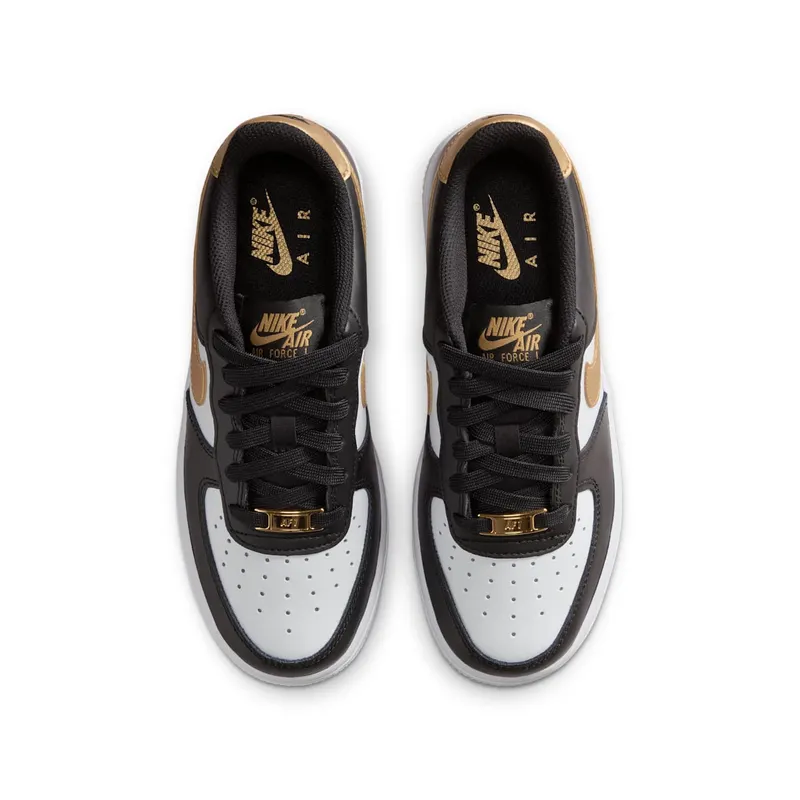 Nike Air Force 1 Low Black White Metallic Gold (CT3839-009)