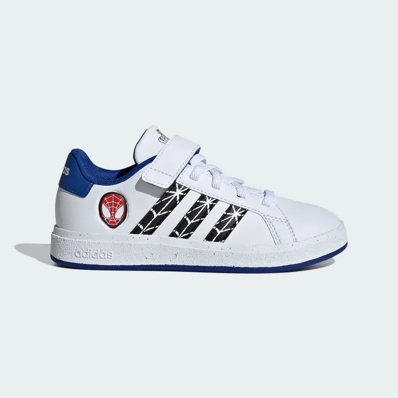 adidas Marvel’s Spider-Man Grand Court Kids’ Shoes Cloud White / Core Black / Royal Blue (IF0925)