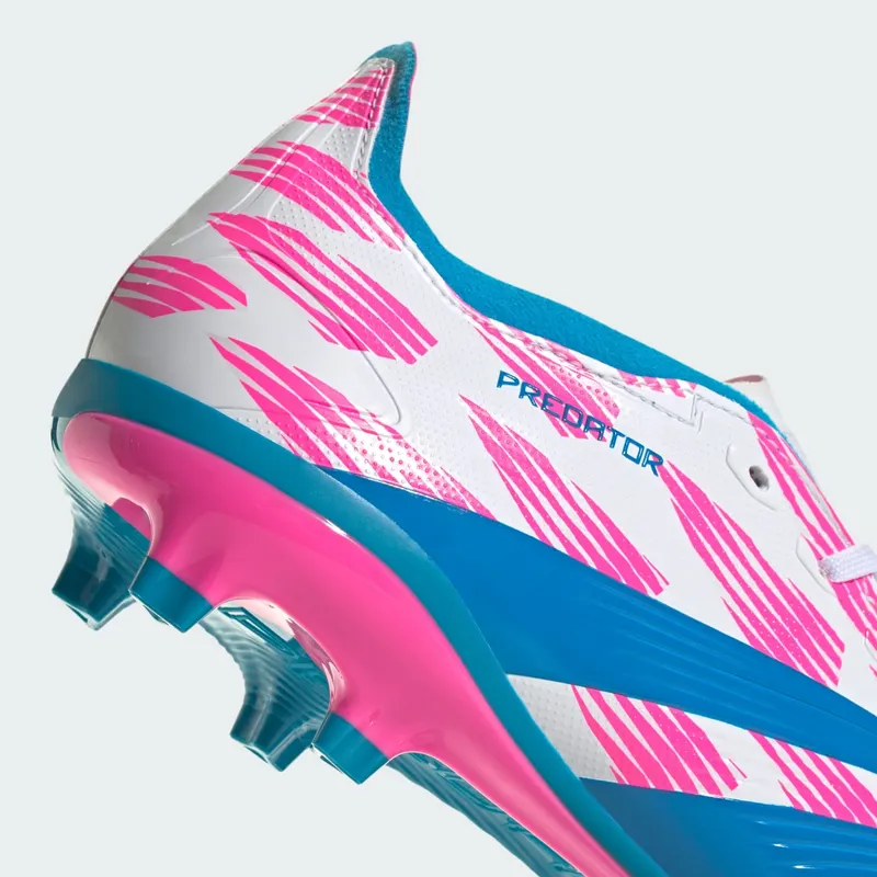 adidas Predator League FG Cloud White Solar Blue Solar Pink (IG6262)