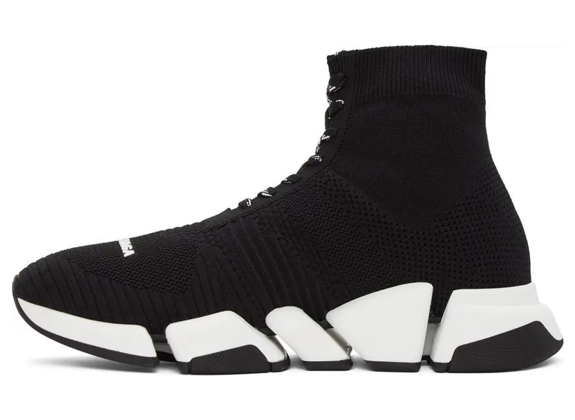 Balenciaga Speed 2.0 Lace Up Black White (617258W17021015/617258W2DB21015) (4)