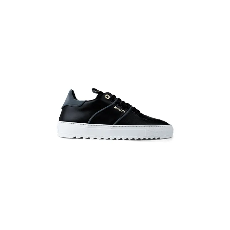 Mason Garments Roma Classic Leather/Reflective Black/Cement Schwarz (FW20-29B)