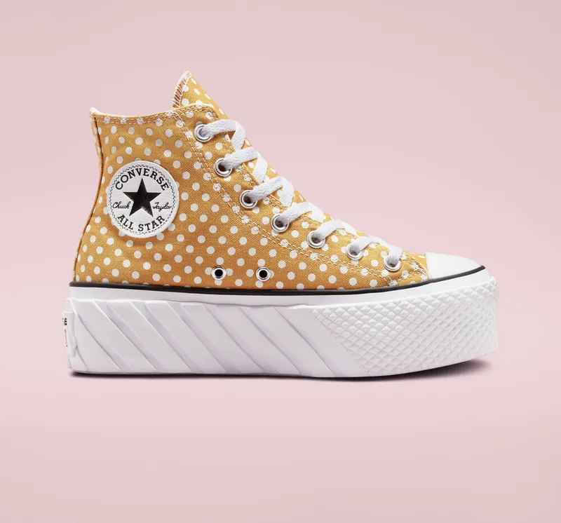 Converse Chuck Taylor All Star Lift 2X Platform Polka Dots (A01186C)
