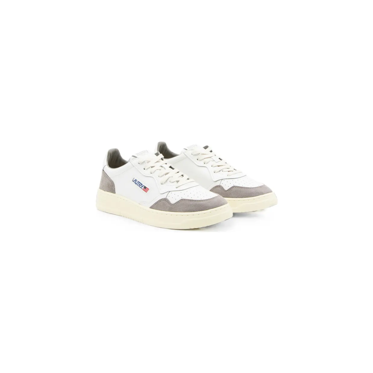 Autry Medalist Suede-panelled Perforated “White/Grey” (AULM FT15) (2)