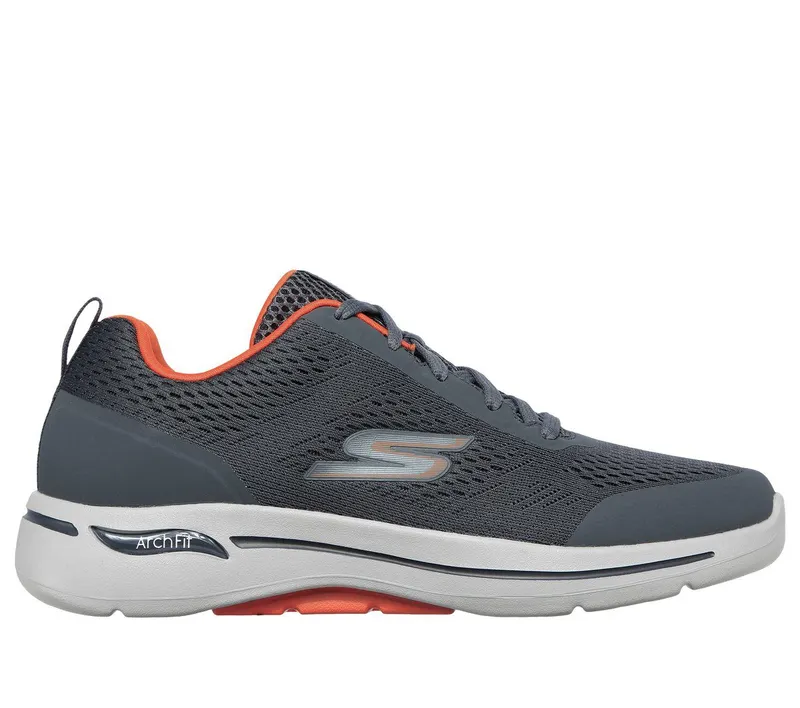 Skechers GO WALK Arch Fit – Idyllic Sneaker Houtskool/Orange