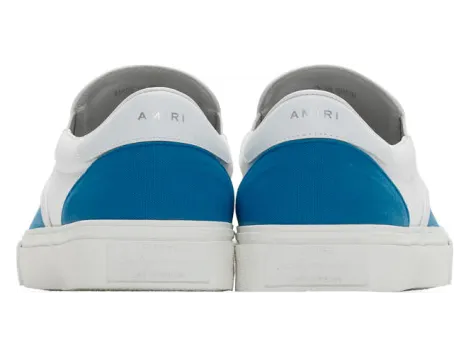 AMIRI Blue and White Bones Slip-On Sneakers (S0F23271CL) (3)