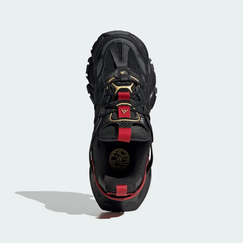 adidas XLG Runner Deluxe Black Gold Metallic Red (JQ2974)