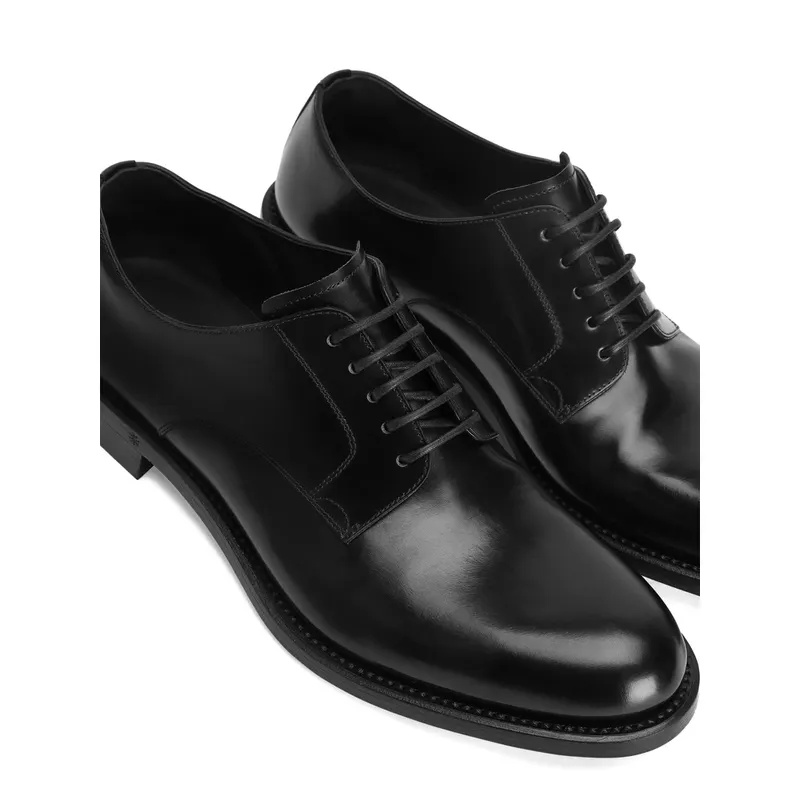 Dolce & Gabbana Brushed Lace-up Derby “Black” (A10879 A1203 80999)