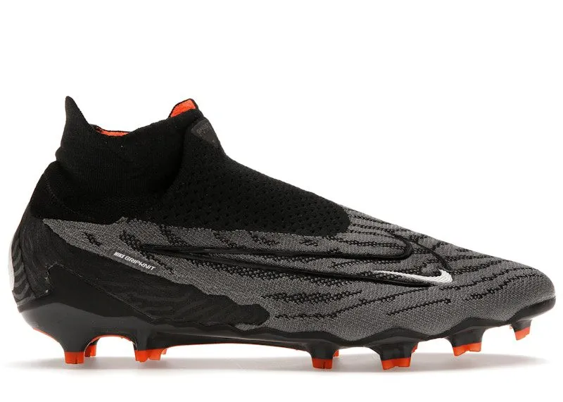 Nike Gripknit Phantom GX Elite Dynamic Fit FG Black Dark Smoke Grey Total Orange (DC9969-010)
