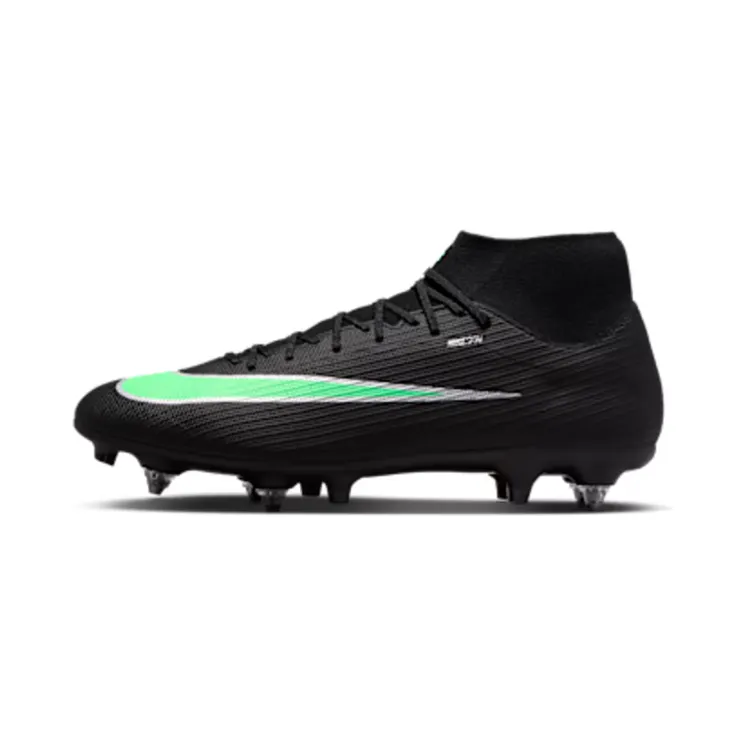 Nike Mercurial Superfly 11 Academy Multi-Ground High-Top “Black/Black/Illusion Green” (IO1492-001)