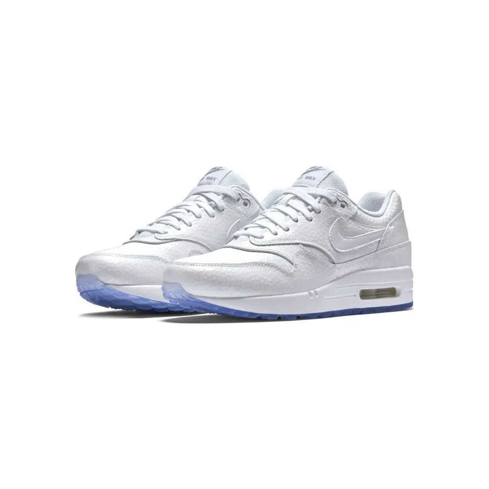 Nike Air Max 1 White Metallic Silver Ice (W) White/White-Metallic Silver (454746-106)