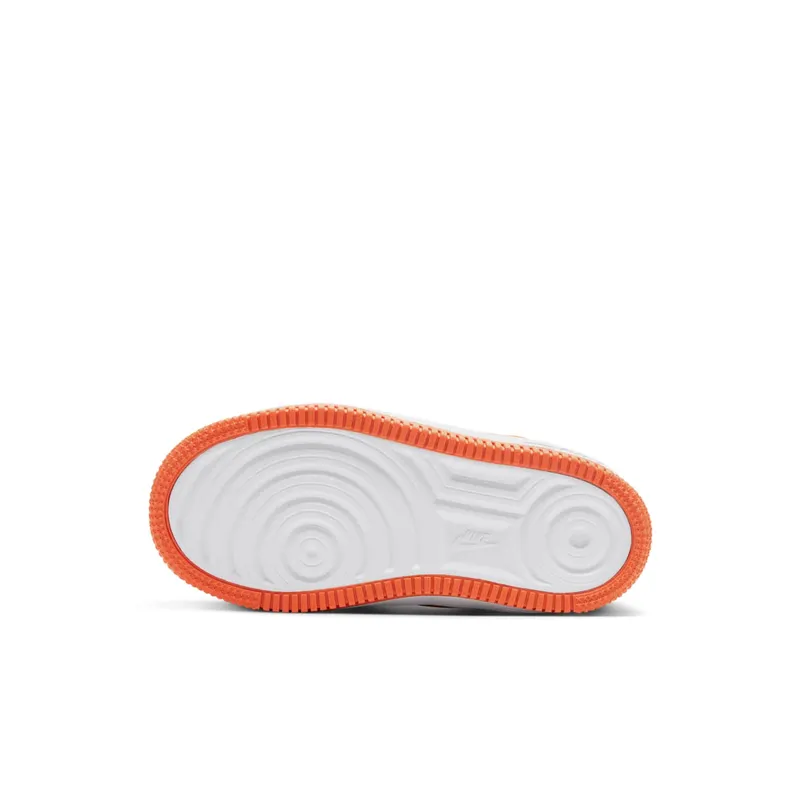 Nike AIR FORCE 1 LOW EASYON PS “White White Safety Orange” (FN0237-113)