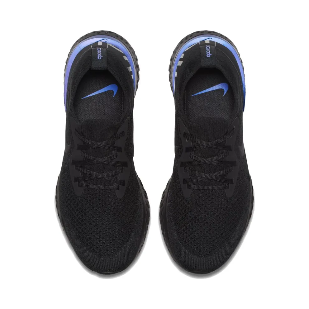 Nike Epic React Flyknit Black Racer Blue (W) Black/Black-Racer Blue (AQ0070-004)