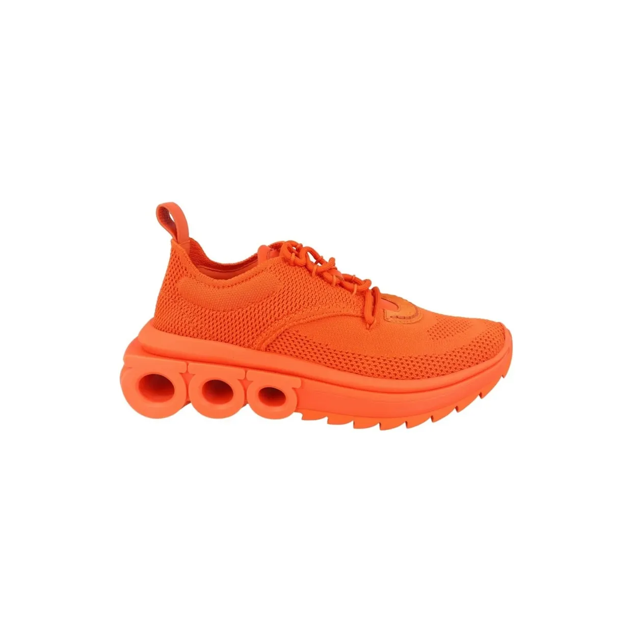 Ferragamo Nima Knit Low-Top Sneakers Orange (030391-760867-M)