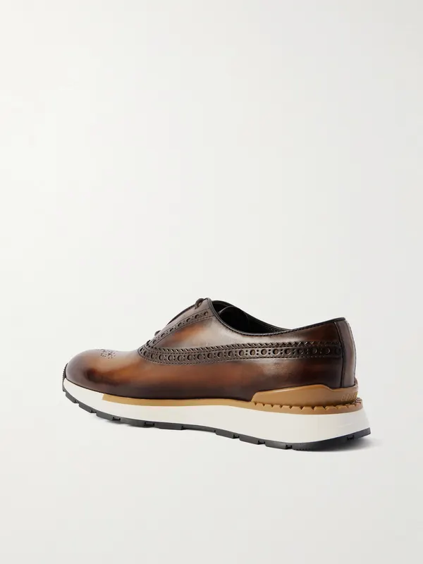 Berluti Fast Track Venezia Leather Oxford Brown (S6231-001)