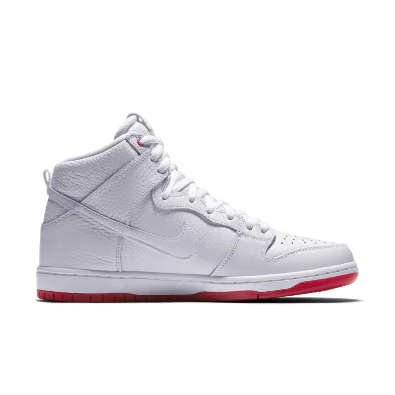 Nike SB Dunk High Kevin Bradley White/White-University Red (AH9613-116)