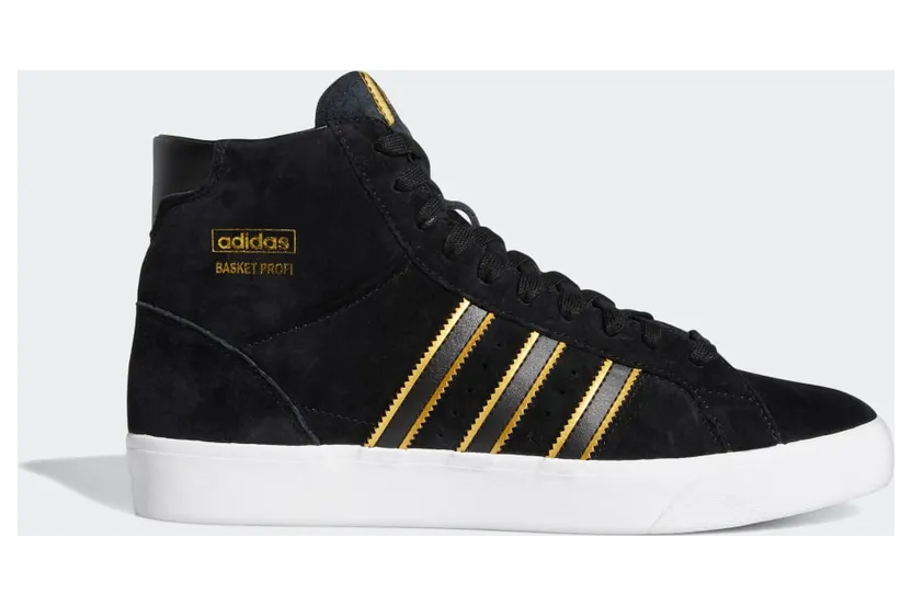 adidas Basket Profi Core Black / Cloud White / Gold Metallic (FX8334)