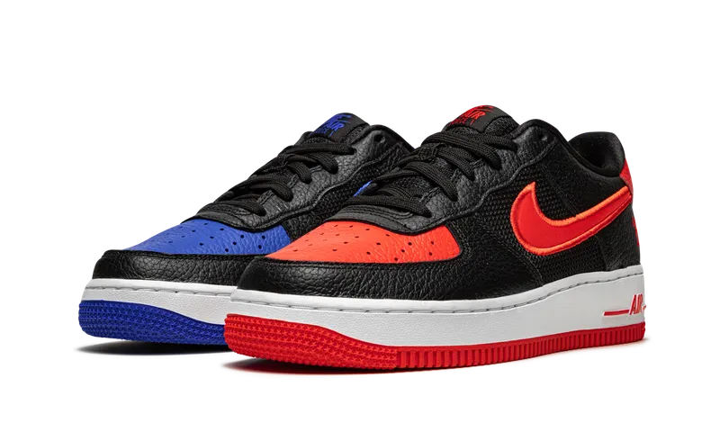 Nike Air Force 1 Low LV8 GS “Black / Chile / Racer Blue” (DH0201-001)