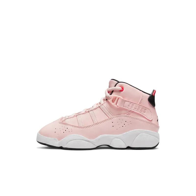 Nike Jordan Kids Pink & Red Jordan 6 Rings Little Kids (323432-602)
