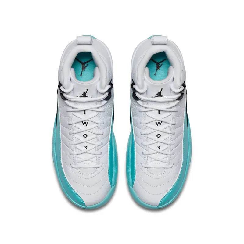 Jordan 12 Retro Light Aqua (GS) White/Black-Light Aqua (510815-100)