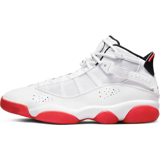 Jordan 6 Rings “White / Black / University Red” (322992-160)