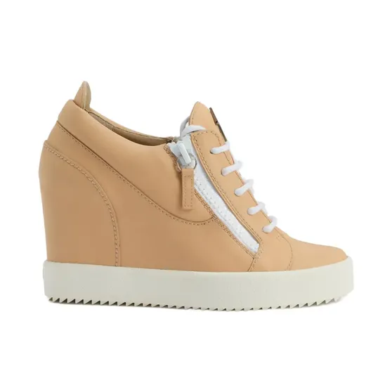 Giuseppe Zanotti Wedge-Sneakers mit Reißverschlussdetail 75mm Nude (RW50023H01)