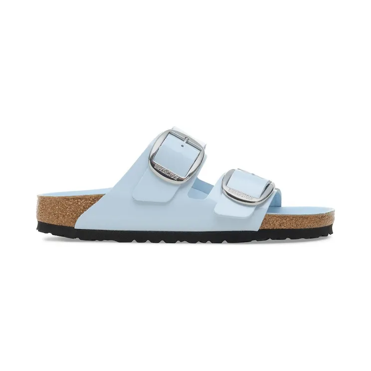 Birkenstock Arizona Big Buckle Natural Leather Patent High Shine Baby Blue (1030374)
