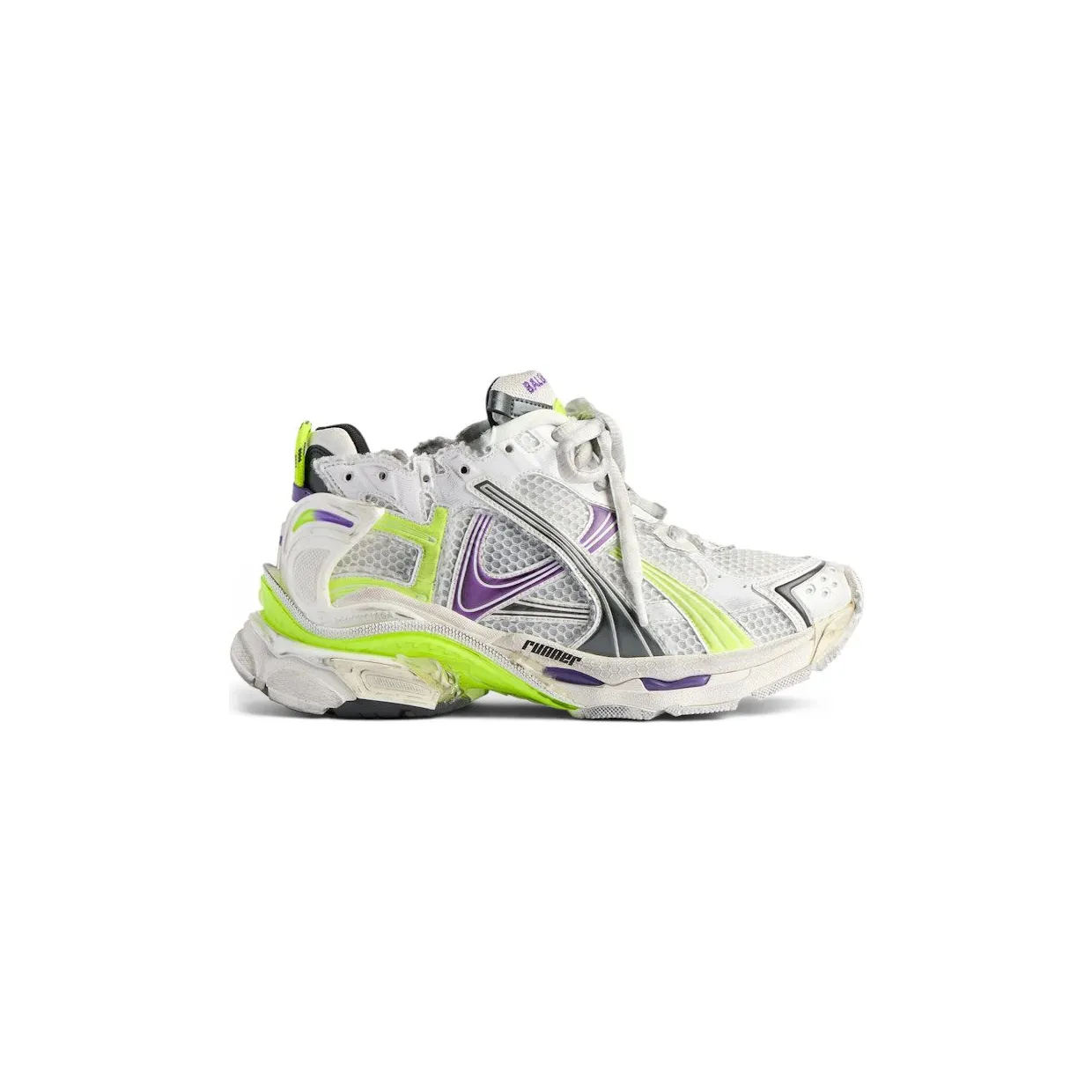 Balenciaga Runner White Neon Yellow Purple (772774W3RMU9715)