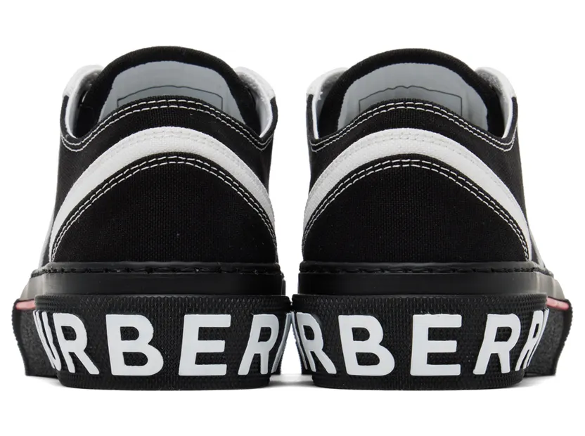 Burberry Black & White Logo Detail Sneakers (8056929) (2)