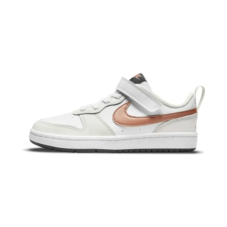Nike Court Borough Low 2 “White / Summit White / Dark Smoke Grey / Metallic Red Bronze” (BQ5451-116)