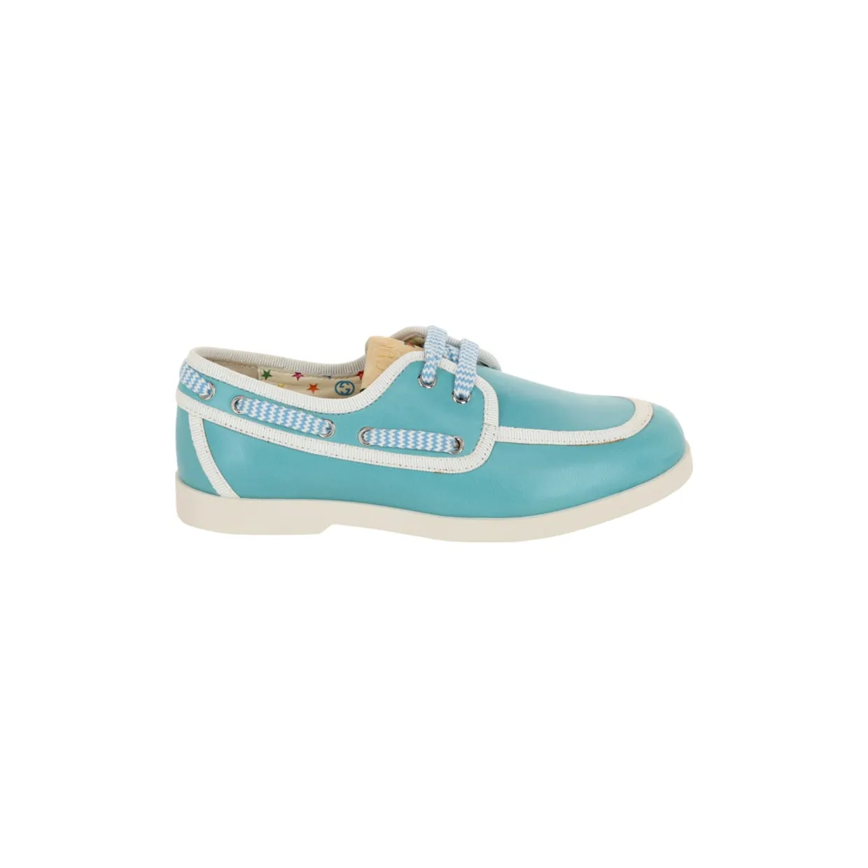 Gucci Leather Boat Shoes Light Blue (Kid’s) (697730-UM950-4960)