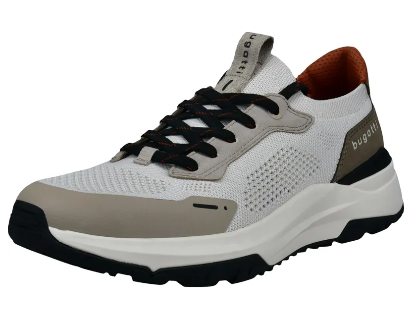 Bugatti sneaker Stone grey / Lichtgrijs / Zwart / Wit (16037239226748BEIGE)