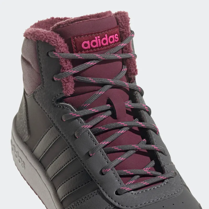 adidas Hoops 2.0 Mid Grey Five / Core Black / Screaming Pink (GZ7796)