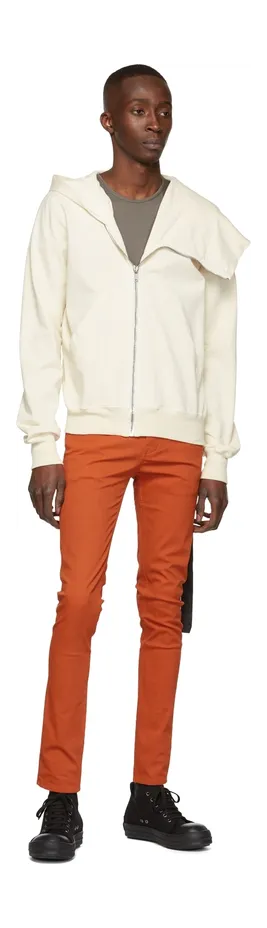 Rick Owens Drkshdw Orange License Plate Low Sneakers (DU01B7802 DMEH1) (5)