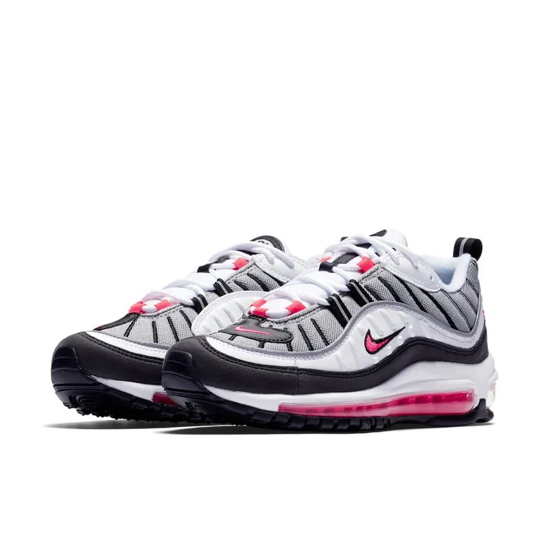 Nike Air Max 98 Solar Red (W) White/Solar Red-Dust-Reflect Silver (AH6799-104)