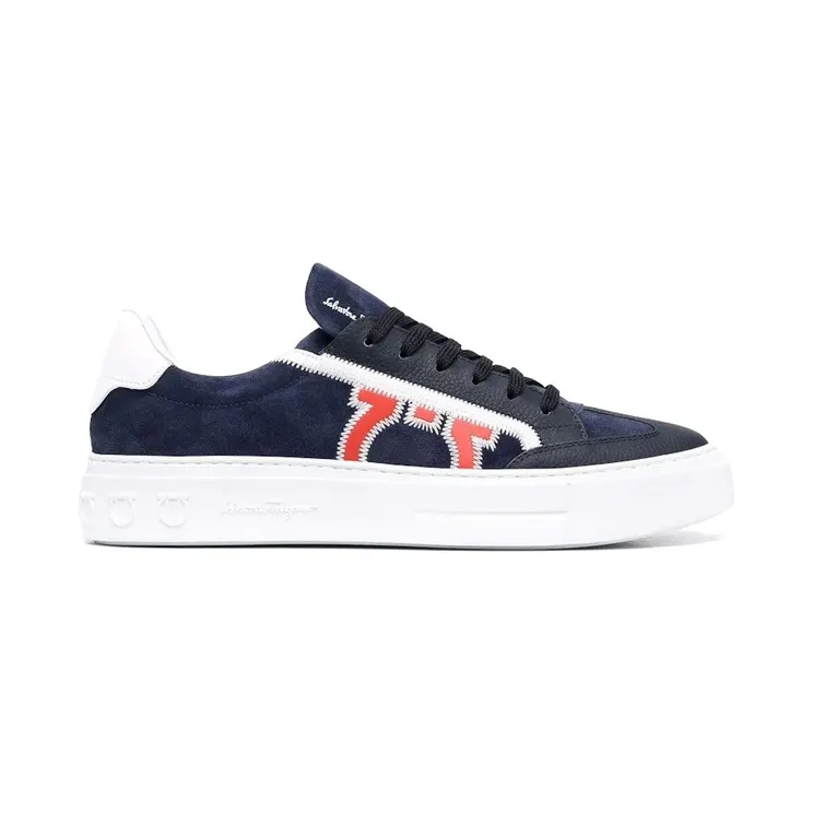 Ferragamo Borg 5 Low-Top Sneakers Blue (02B726749494)