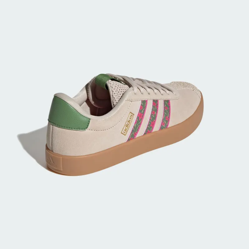 Adidas VL COURT 3.0 Shoes Crystal Linen / Crew Green / Bahia Magenta (KI3355)