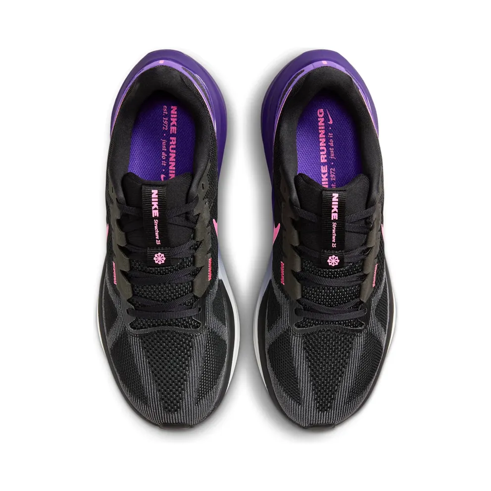 Nike Structure 25 Black Anthracite Field Purple Laser Fuchsia (DJ7883-010)