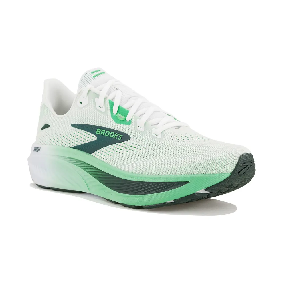 Brooks Ghost White / Spring Bud / Spruce (110493-1D-183)