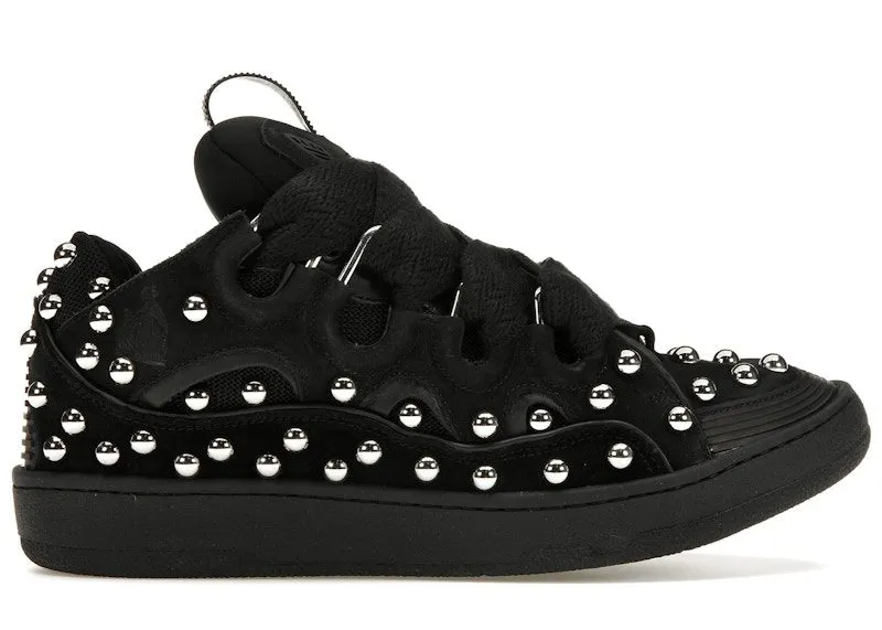 Lanvin Studded Leather Curb Sneaker Black (FMSKRK11SAKSH231010)