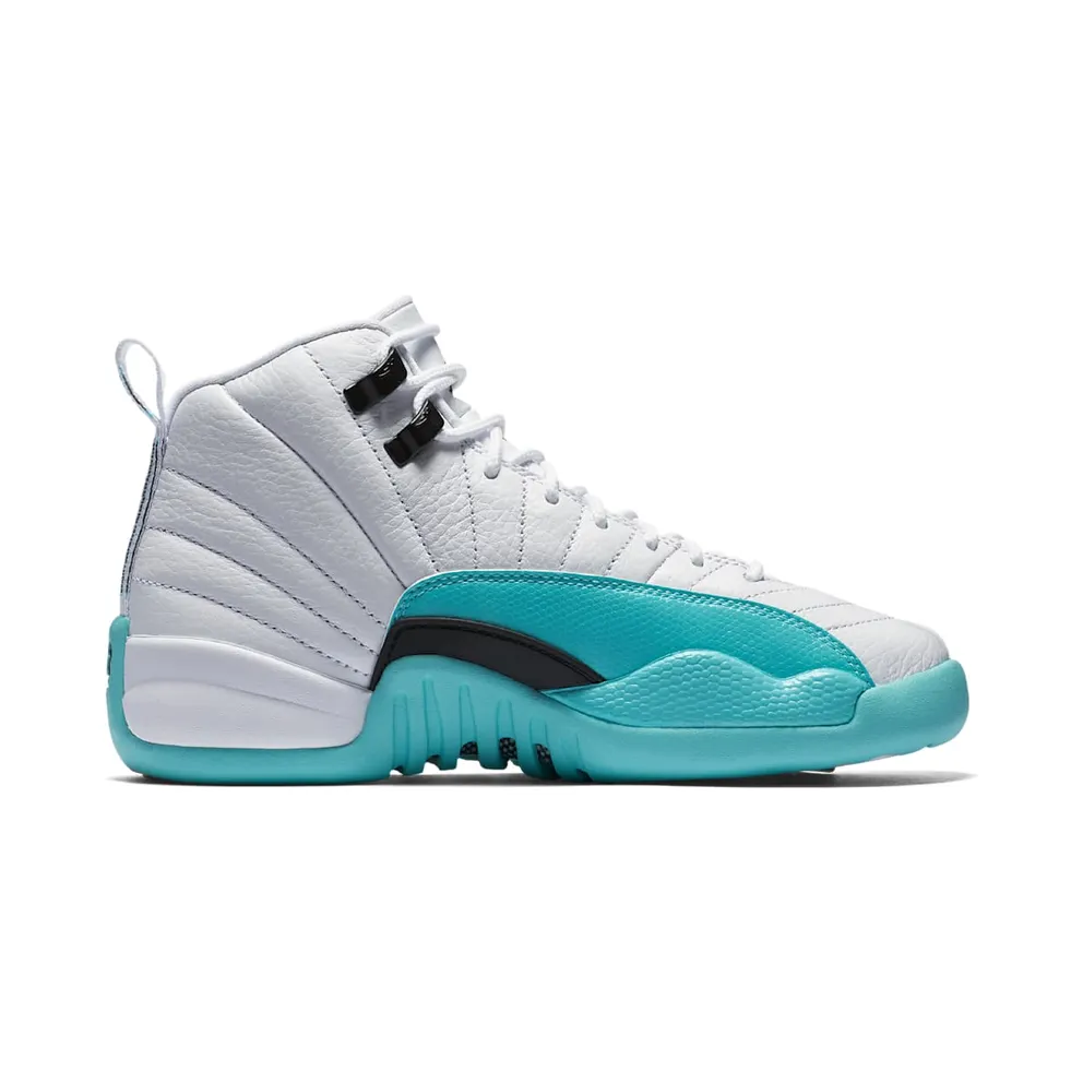 Jordan 12 Retro Light Aqua (GS) White/Black-Light Aqua (510815-100)