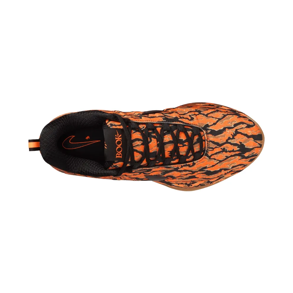 Nike Book 2 – Tiger Camo – “Black / Total Orange / Flax” (IM4669-001)