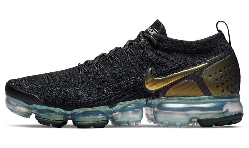 Nike Air VaporMax Flyknit 2 Black Metallic Silver Multi-Color