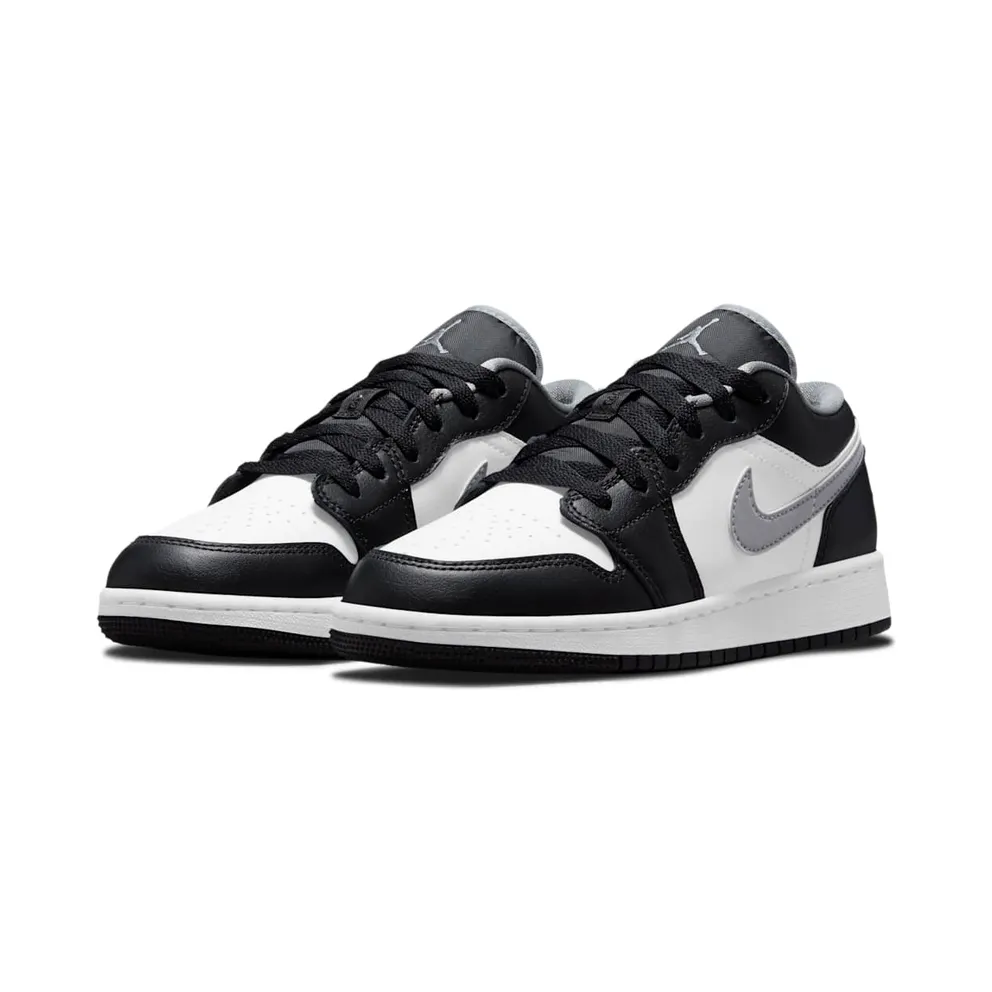Jordan 1 Low Black White Grey (GS) (553560-040)