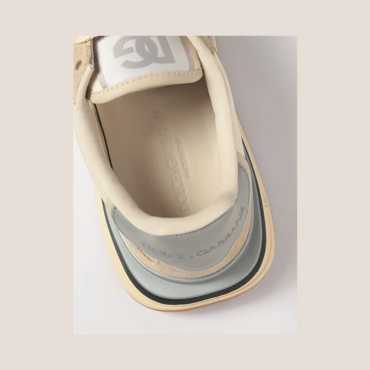 Dolce & Gabbana DG Athletic Sneakers in Suede and Nylon Beige (CK2384A6H638J031) (3)