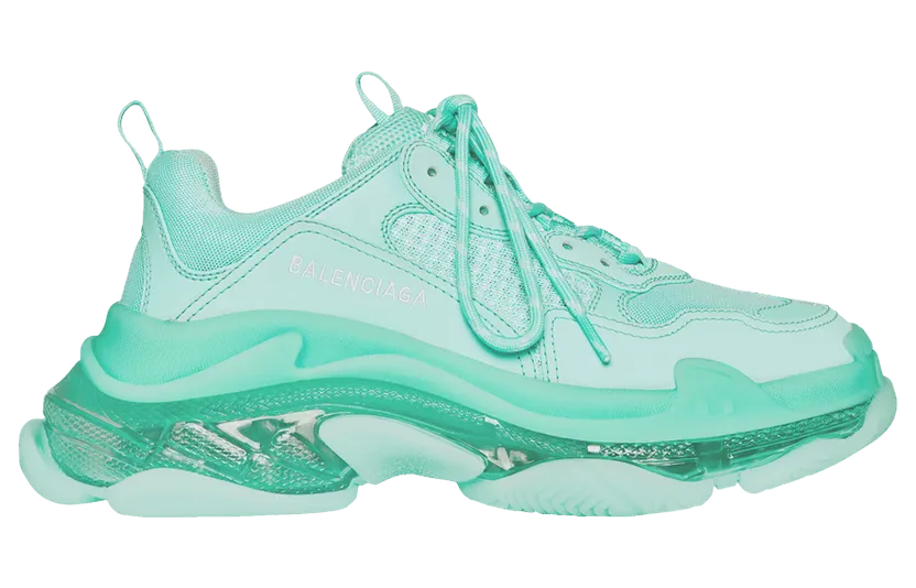 Balenciaga Triple S Clear Sole Green (W) (544351W2GA14500)