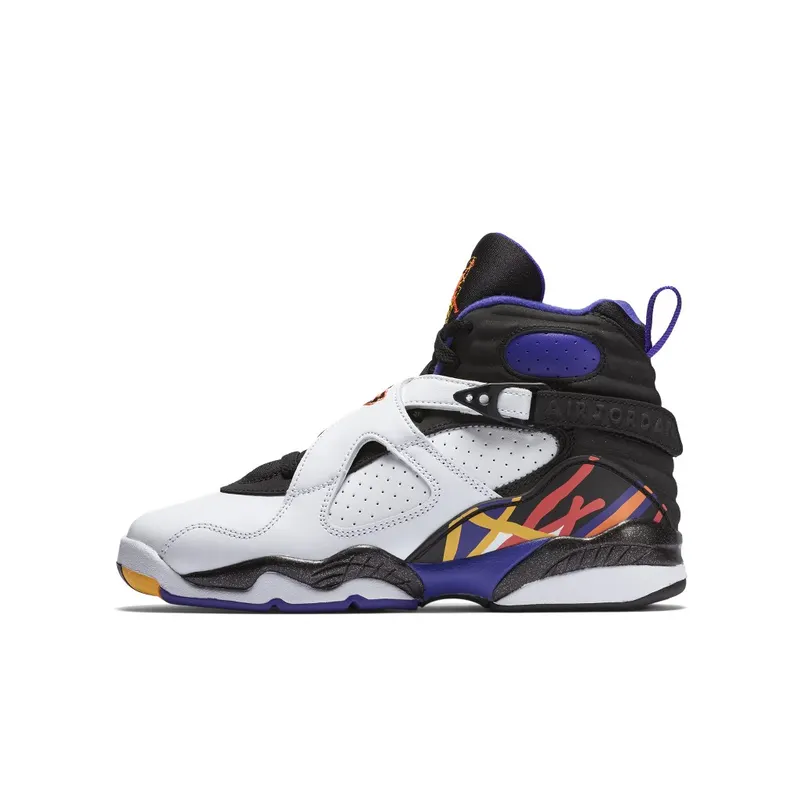 Jordan 8 Retro Three Peat (GS) White/Infrared 23-Black-Bright Concord (305368-142)