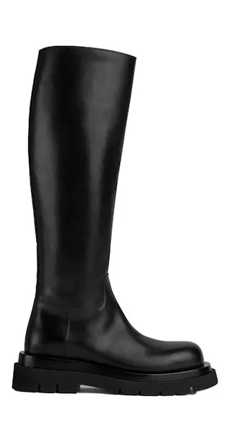 Bottega Venetta Knee High Lug Boot Black (716225 V1AO0 1000)