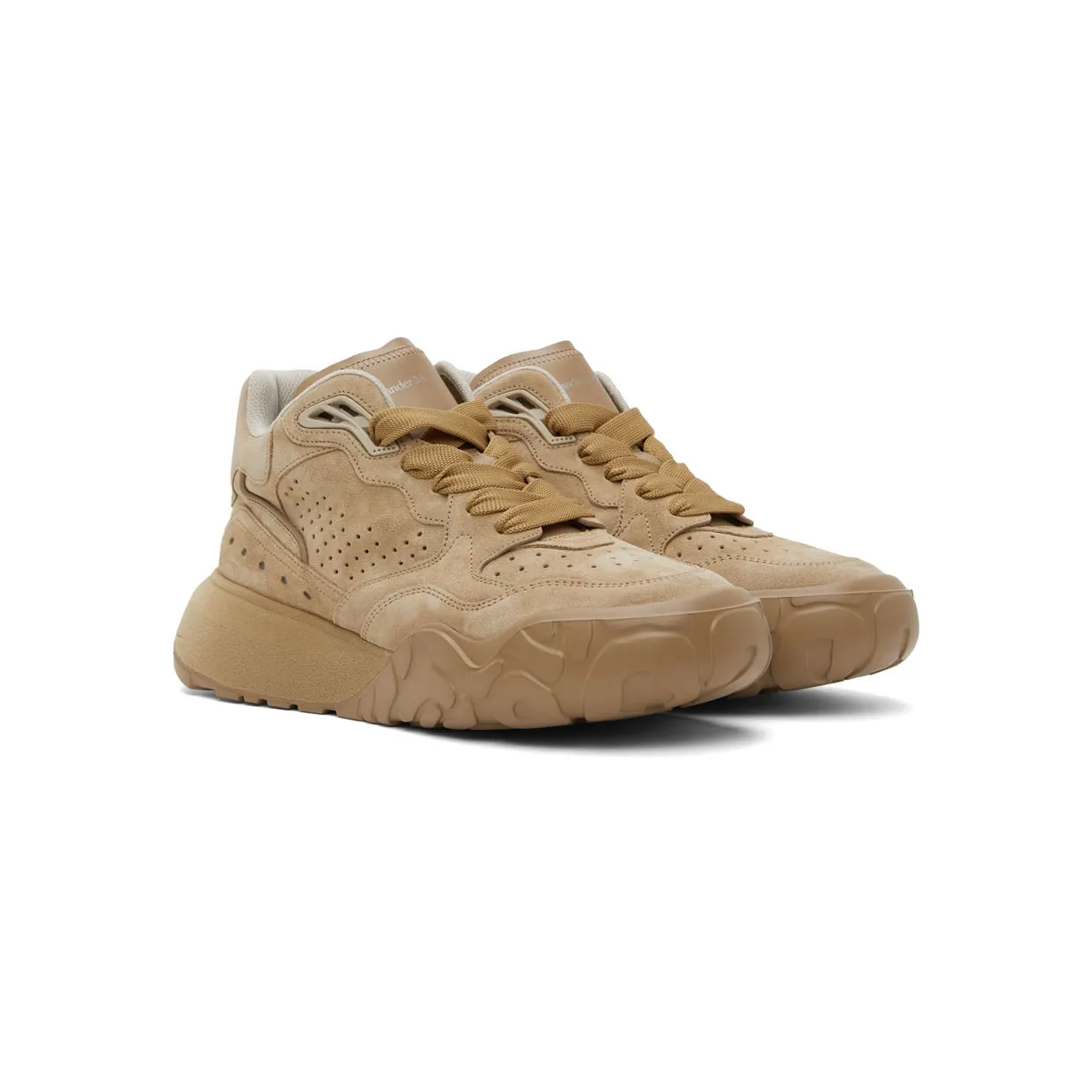Alexander McQueen Brown Court Low-Top Sneakers (705121WIA5C) (4)