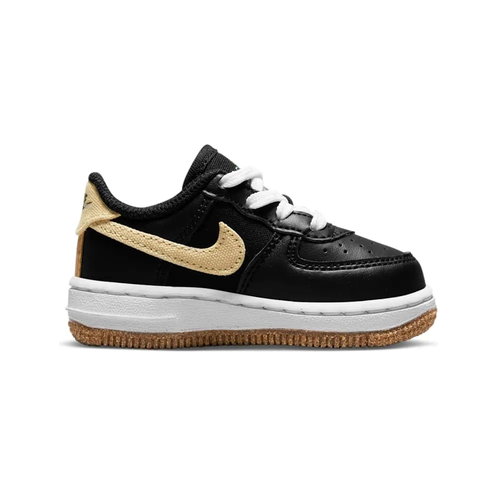 Nike Force 1 LV8 “Black / White / Solar Flare” (CZ2663-001)