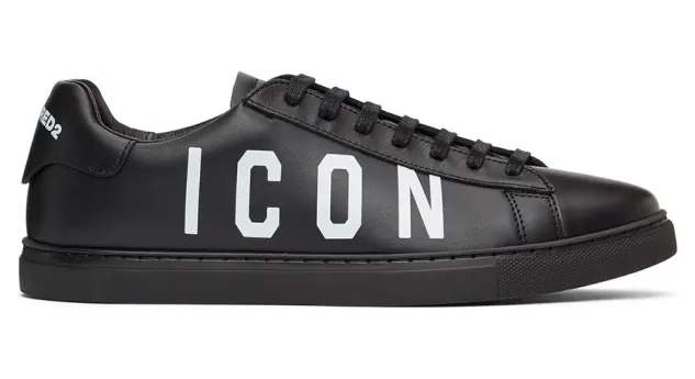 Dsquared2 Black and White Icon New Tennis Sneakers (SNM0005 1502228)